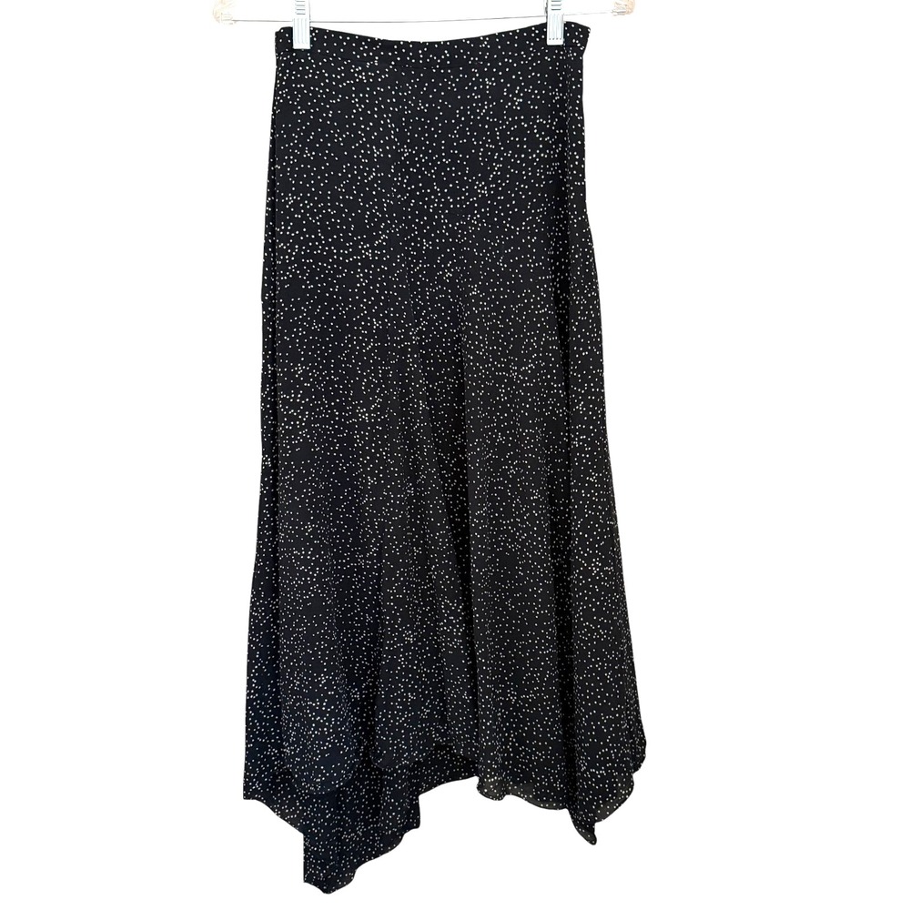 Theory‎ Drape Silk Maxi Skirt 00 Asymmetric Hem Minimalist Quiet Luxury